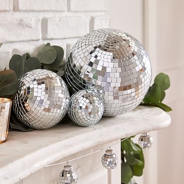 Disco Ball Ornament, Red, Large - Image 4