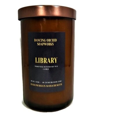 Wood Wick Library Scented Jar Candle - Image 0