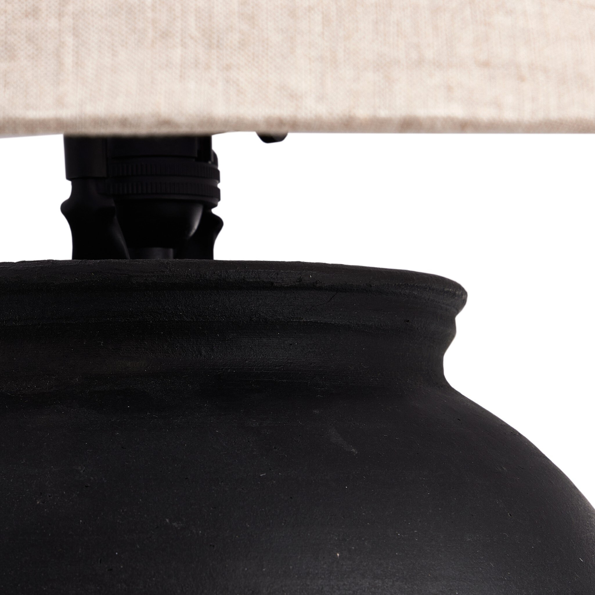 Russo Table Lamp - Aged Black Terracotta - Image 9