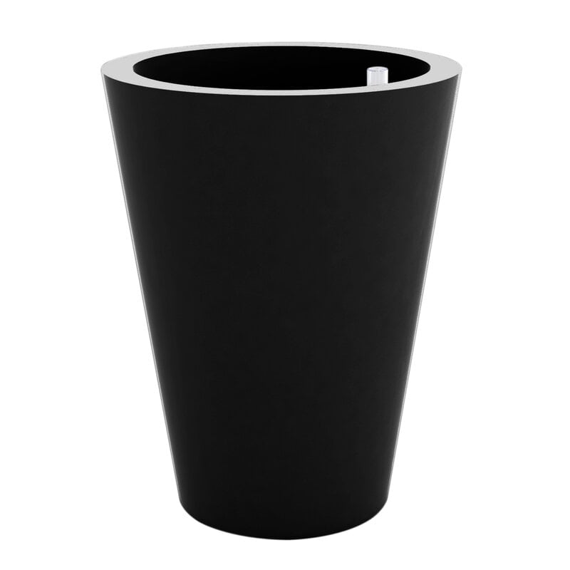 Vondom Cono Self-Watering Resin Pot Planter Color: Anthracite, Size: 47.25" H x 23.5" W x 23.5" D - Image 0