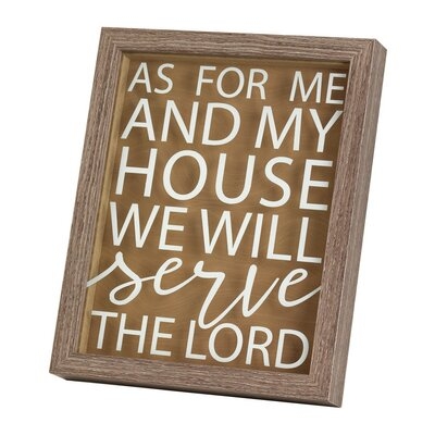 Wedigo Framed Wall As for Me and My House Decorative Plaque - Image 0