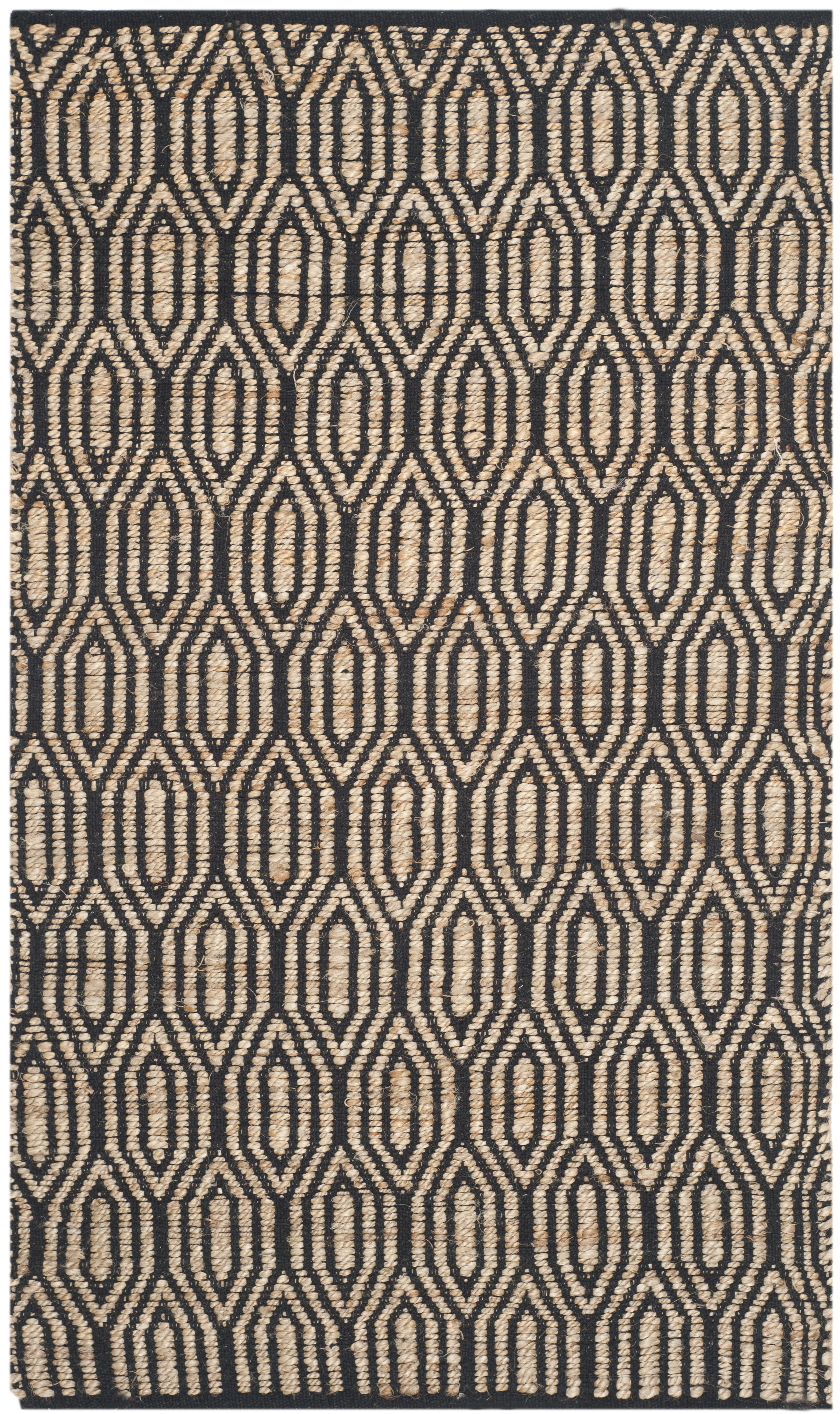 Arlo Home Hand Woven Area Rug, CAP822A, Black/Natural,  3' X 5' - Image 0