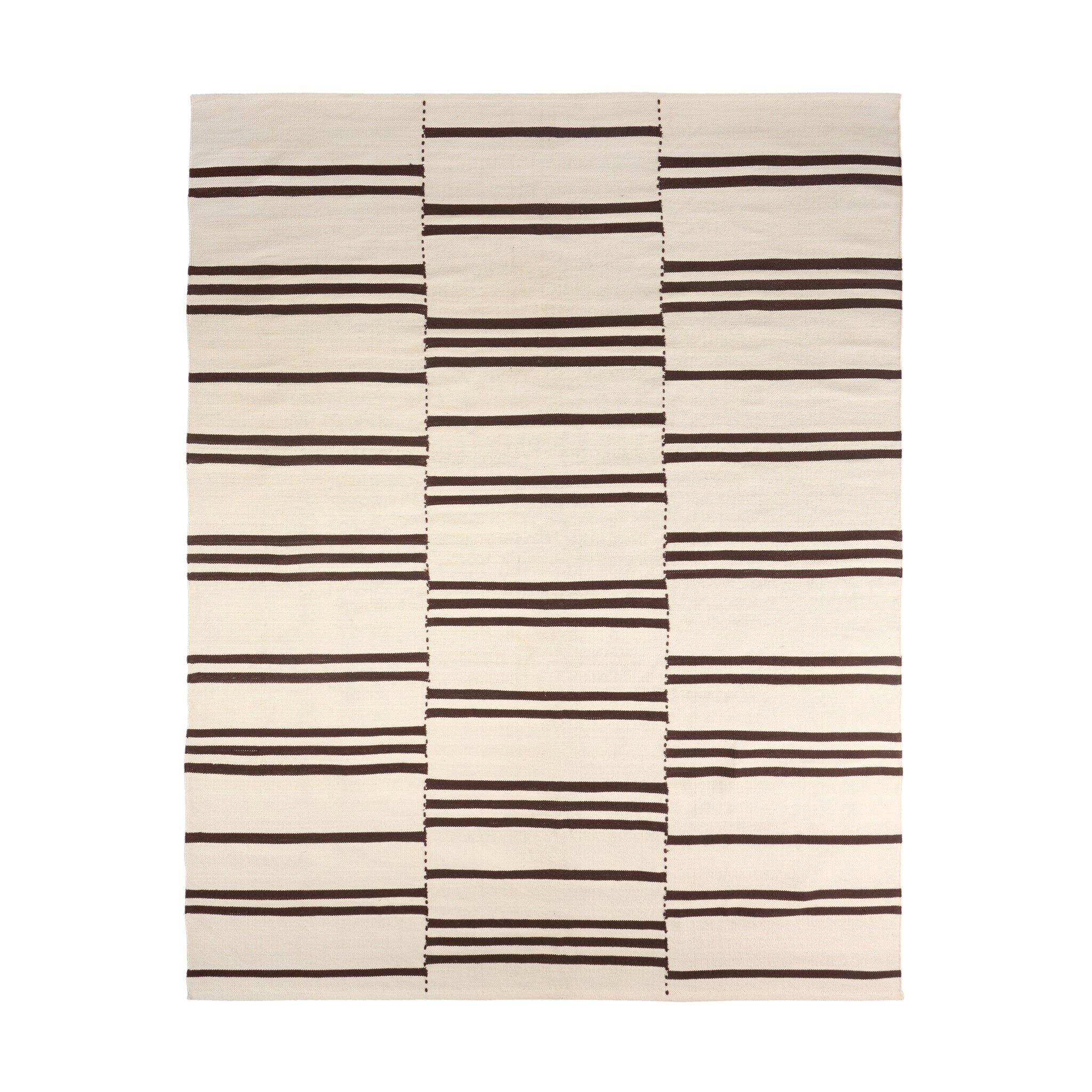 Marathon Outdoor Rug - Blocked Cream Stripe - Image 0