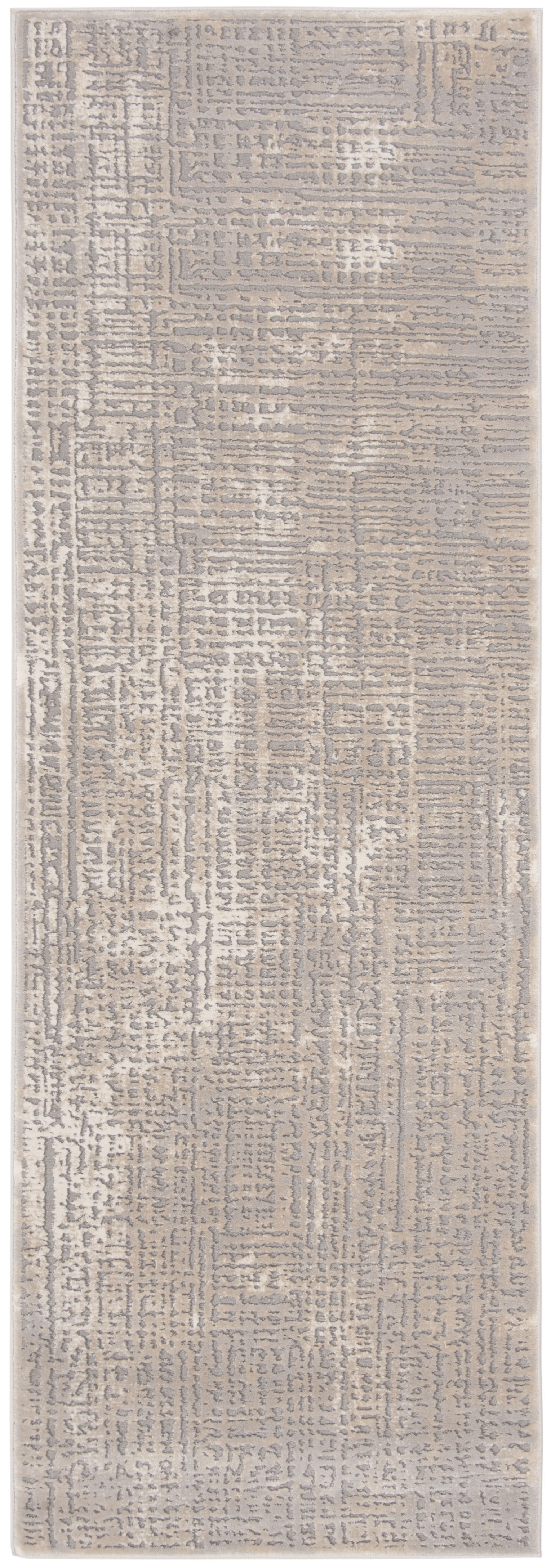 Arlo Home Woven Area Rug, MDW317A, Ivory/Grey,  2' 7" X 8' - Image 0
