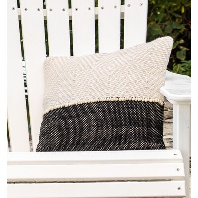 Hand Woven Decorative Outdoor Square Pillow Cover & Insert - Image 0