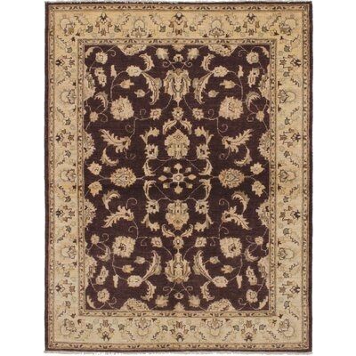 One-of-a-Kind Kali Hand-Knotted Dark Brown 4'10" x 6'7" Wool Area Rug - Image 0