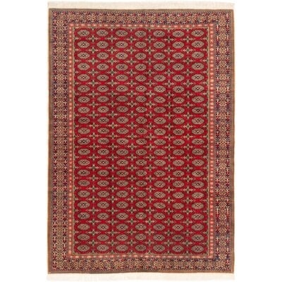 One-of-a-Kind Garig Hand-Knotted 1980s Keisari Red/Brown 6'8" x 9'5" Wool Area Rug - Image 0