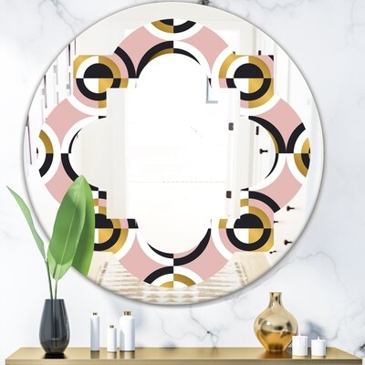 Quatrefoil Geometric Circular I Modern Frameless Wall Mirror - Image 0