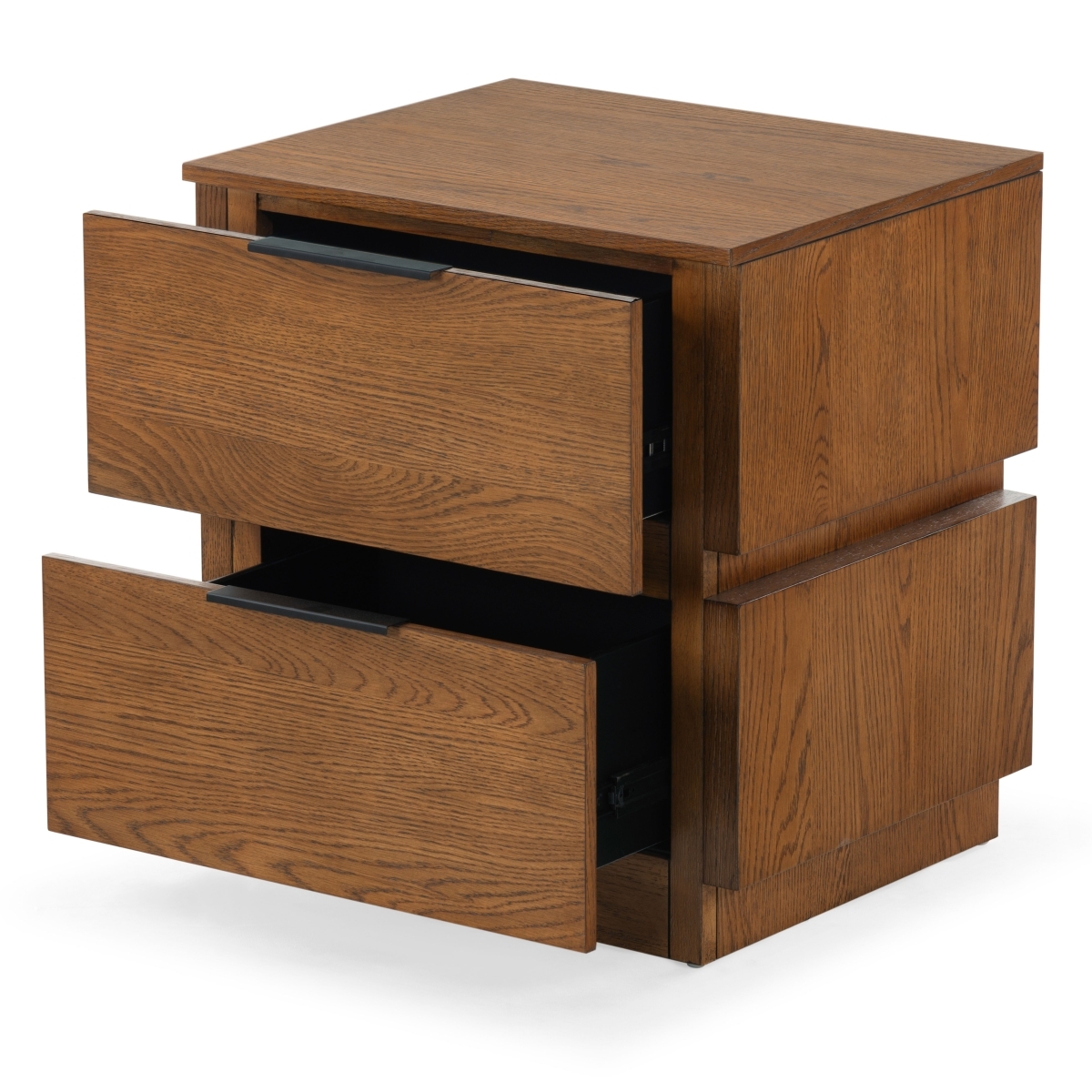 Titus 2 Drawer Nightstand - Medium Oak - Image 7
