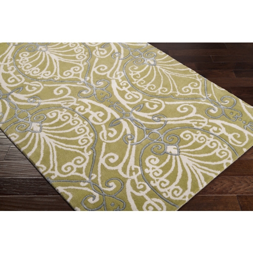 Modern Classics Green Indoor 2'6" x 8' Handmade Rug - Image 2