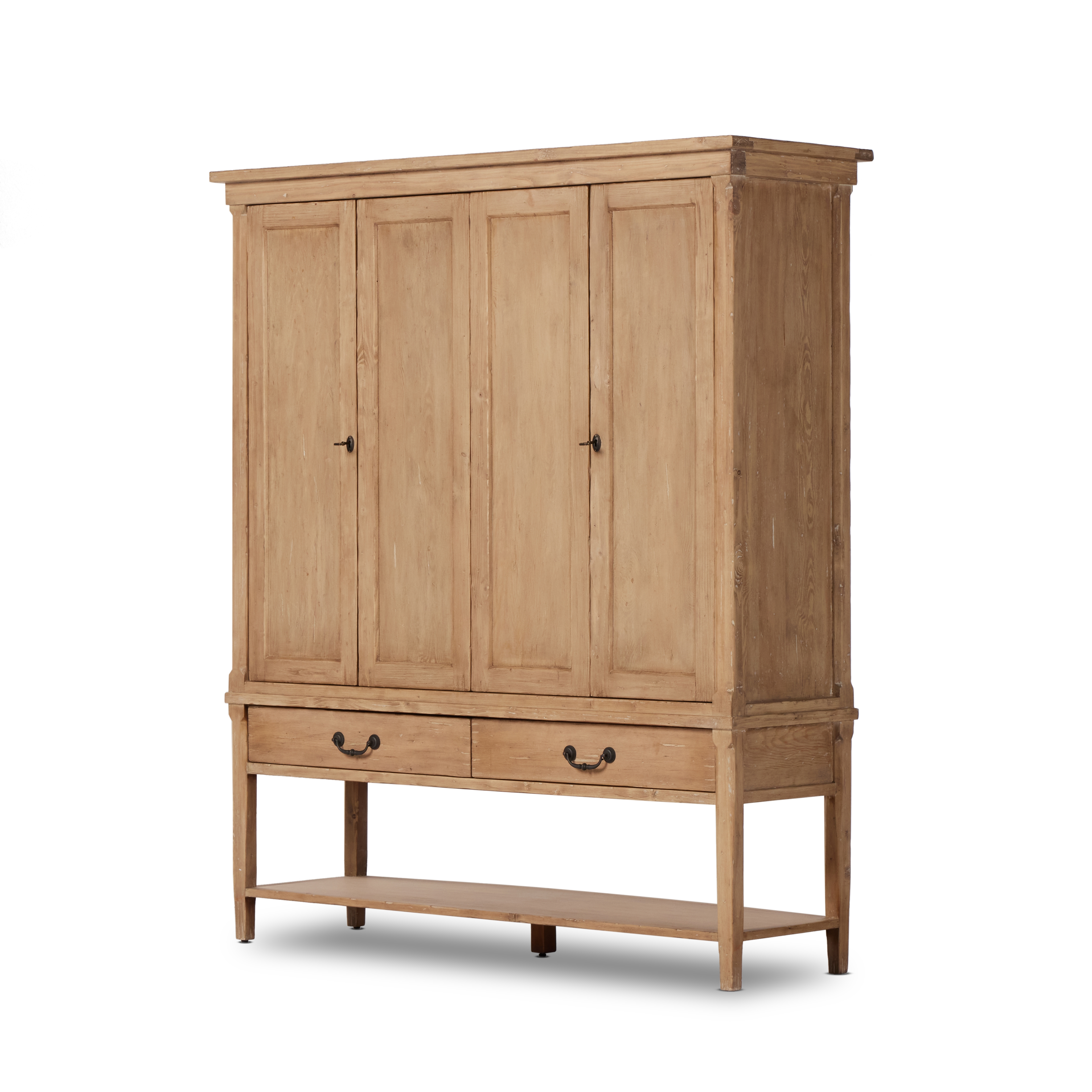 Brimley Wide Cabinet - Aged Light Pine - Image 0