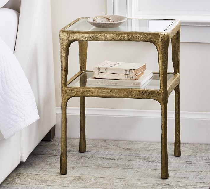 Bodhi 18" Metal Nightstand, Brass - Image 2