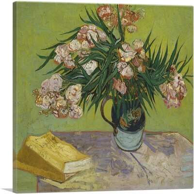 ARTCANVAS Stilleben Mit Oleander 1888 Canvas Art Print By Vincent Van Gogh - Image 0