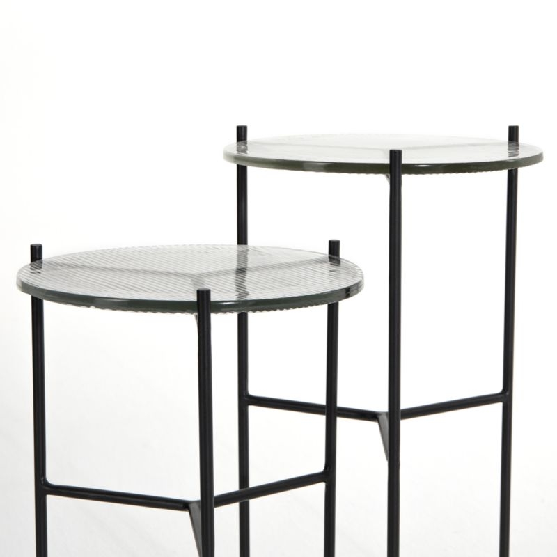 Maylan Clear Glass End Tables, Set of 2 - Image 3