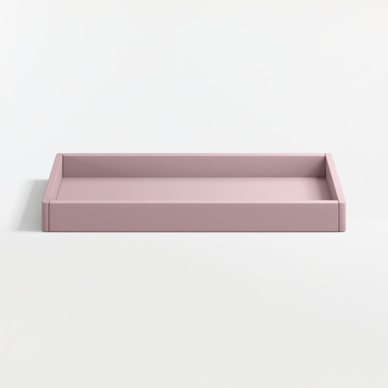 Classic Lilac Rose Wood Baby Changing Table Topper - Image 1