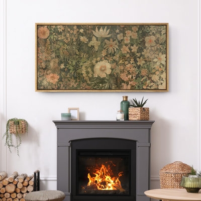 Vintage Floral Garden Antique Style Flower Arrangement - Image 1