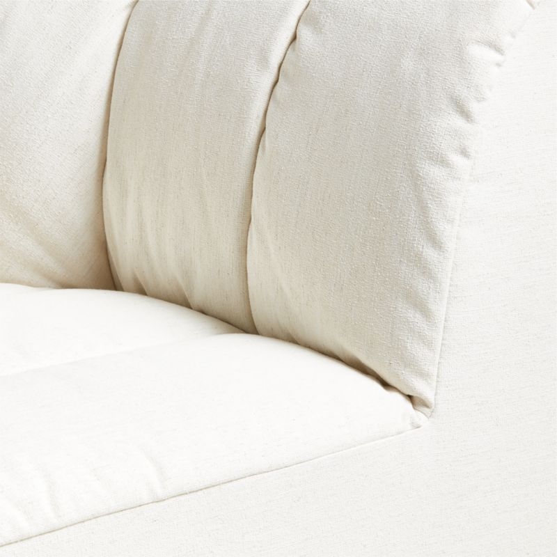Jade Heathered Ivory Upholstered Corner Chair - Image 3