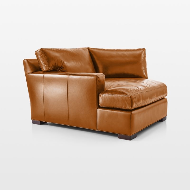 Axis Leather Left-Arm Angled Chaise Lounge Sectional Piece - Image 3