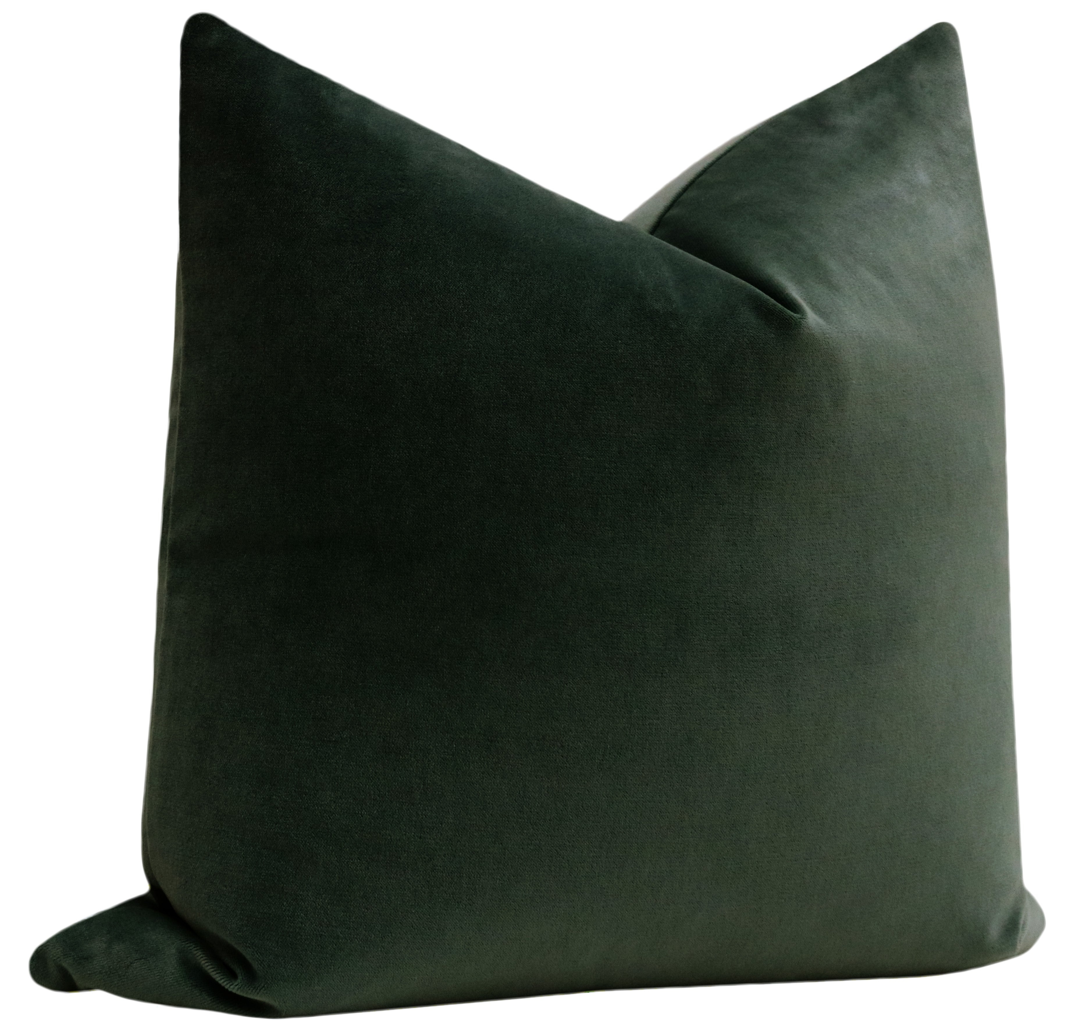 SOCIETY VELVET // EMERALD - 20” X 30” QUEEN SHAM / Knife Edge - Image 1
