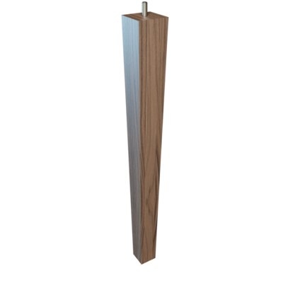 6" Square Tapered Walnut Leg With Clear Finish - Image 0