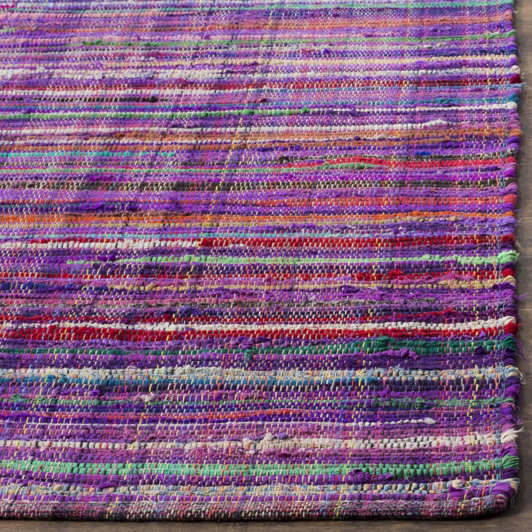 Arlo Home Hand Woven Area Rug, RAR240C, Purple/Multi,  2' 3" X 8' - Image 2