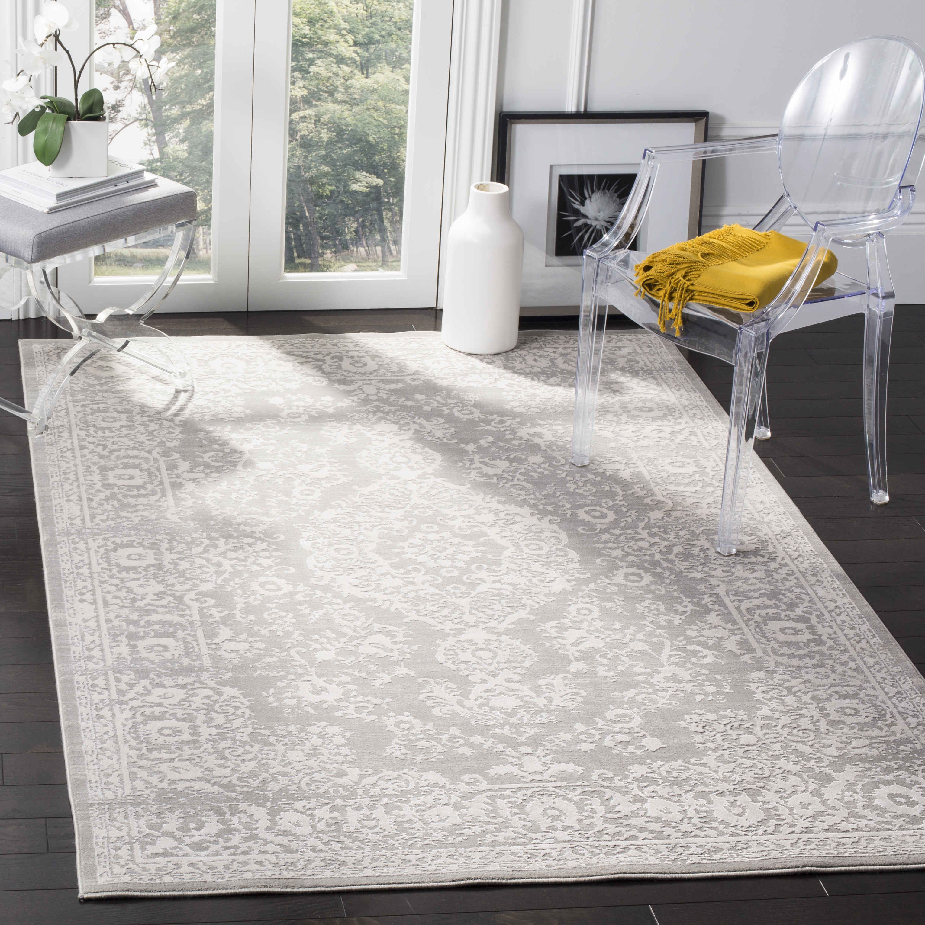 Arlo Home Woven Area Rug, PRN713G, Grey/Beige,  4' X 6' - Image 1