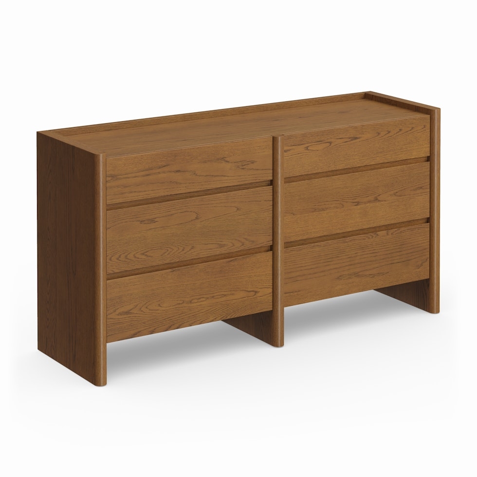 Torme 6-Drawer Double Dresser - Smoked Oak - Image 0
