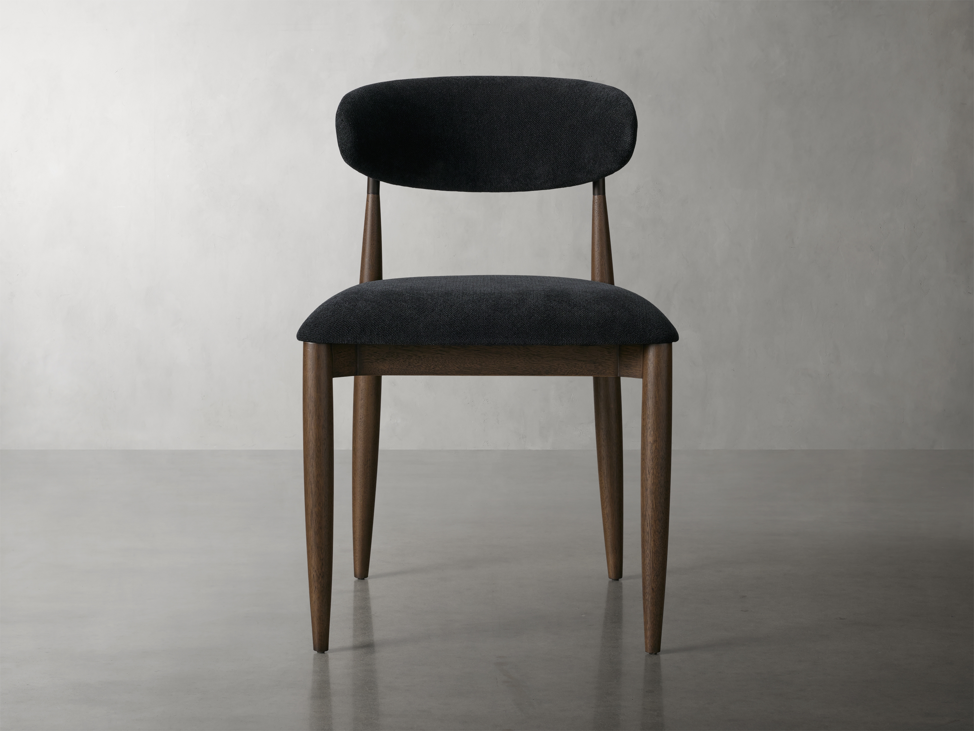 Jagger Dining Side Chair in Upholstered Black  Cinder & Downy Ebony - Image 0
