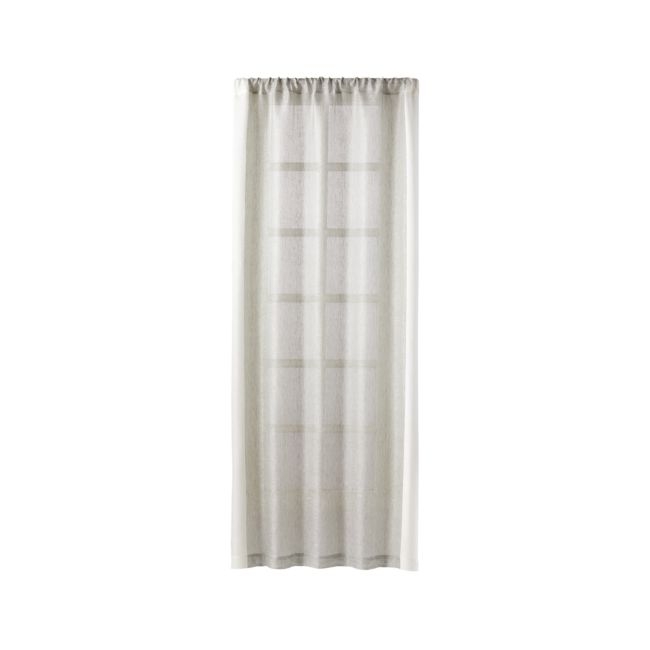 Deseray Off White Mesh Curtain Panel 48"x96" - Image 0