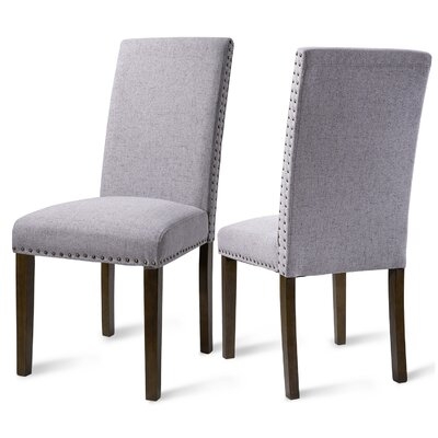 Artie Linen Upholstered Stacking Parsons Chair - Image 0
