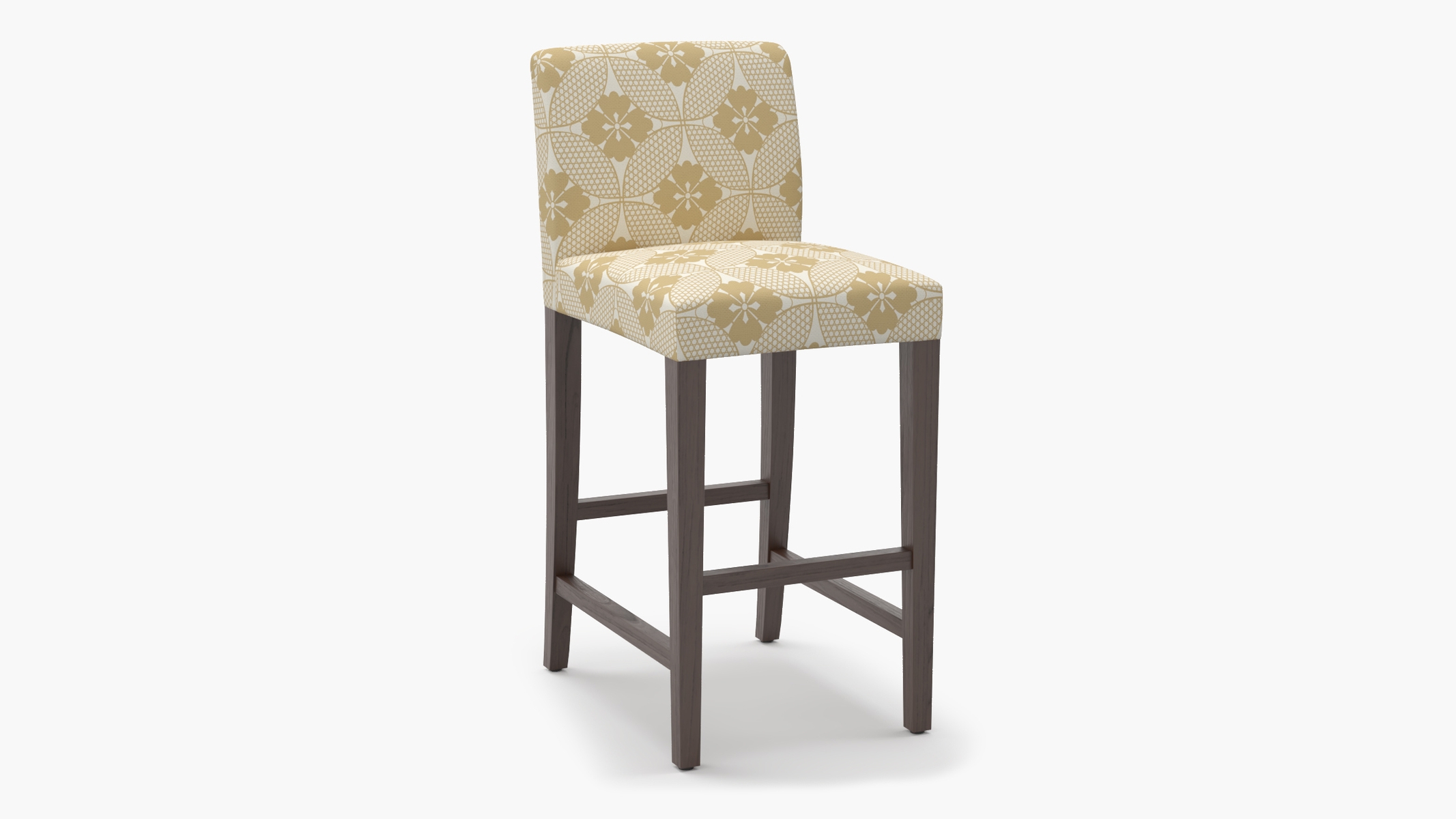 Signature Dining Bar Stool, Rattan Solaire, Espresso Square Tapered Leg - Image 1