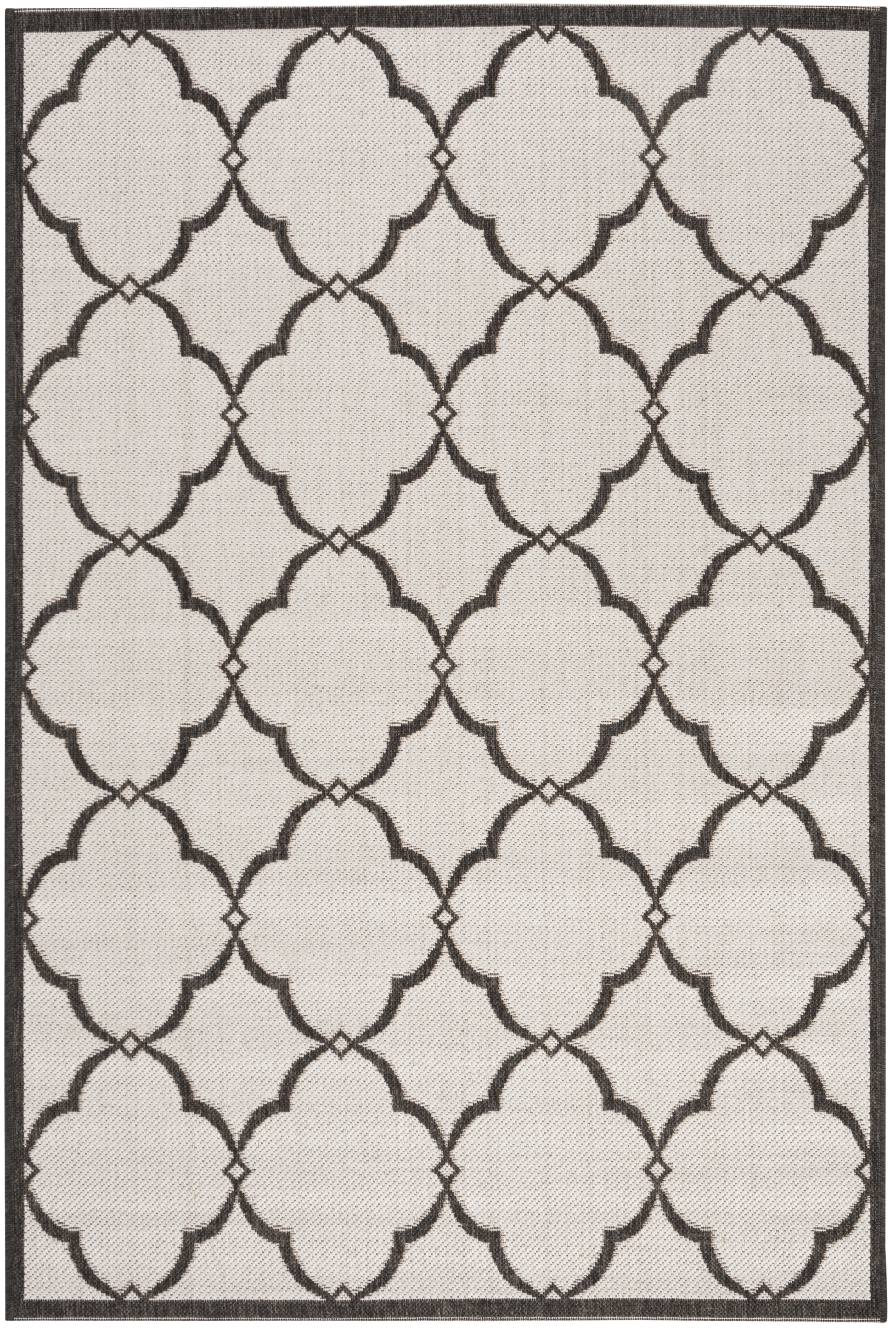 Arlo Home Indoor/Outdoor Woven Area Rug, LND125A, Light Grey/Charcoal,  4' X 6' - Image 0