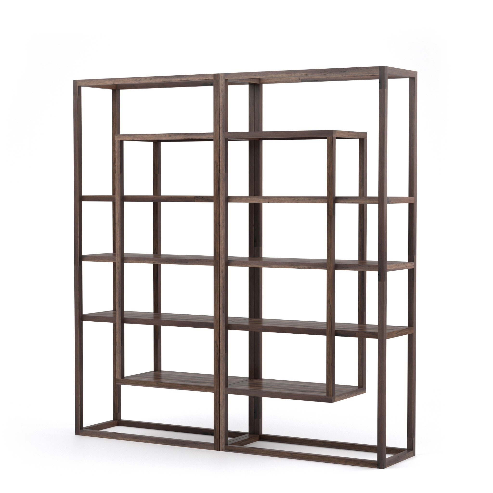 Waylon Double Bookshelf - Harvest Brown - Image 0