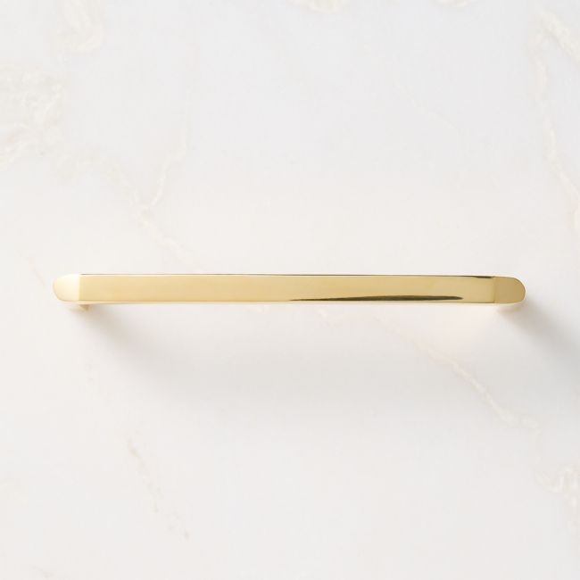 Preston Unlacquered Brass Cabinet Handle 6" - Image 0
