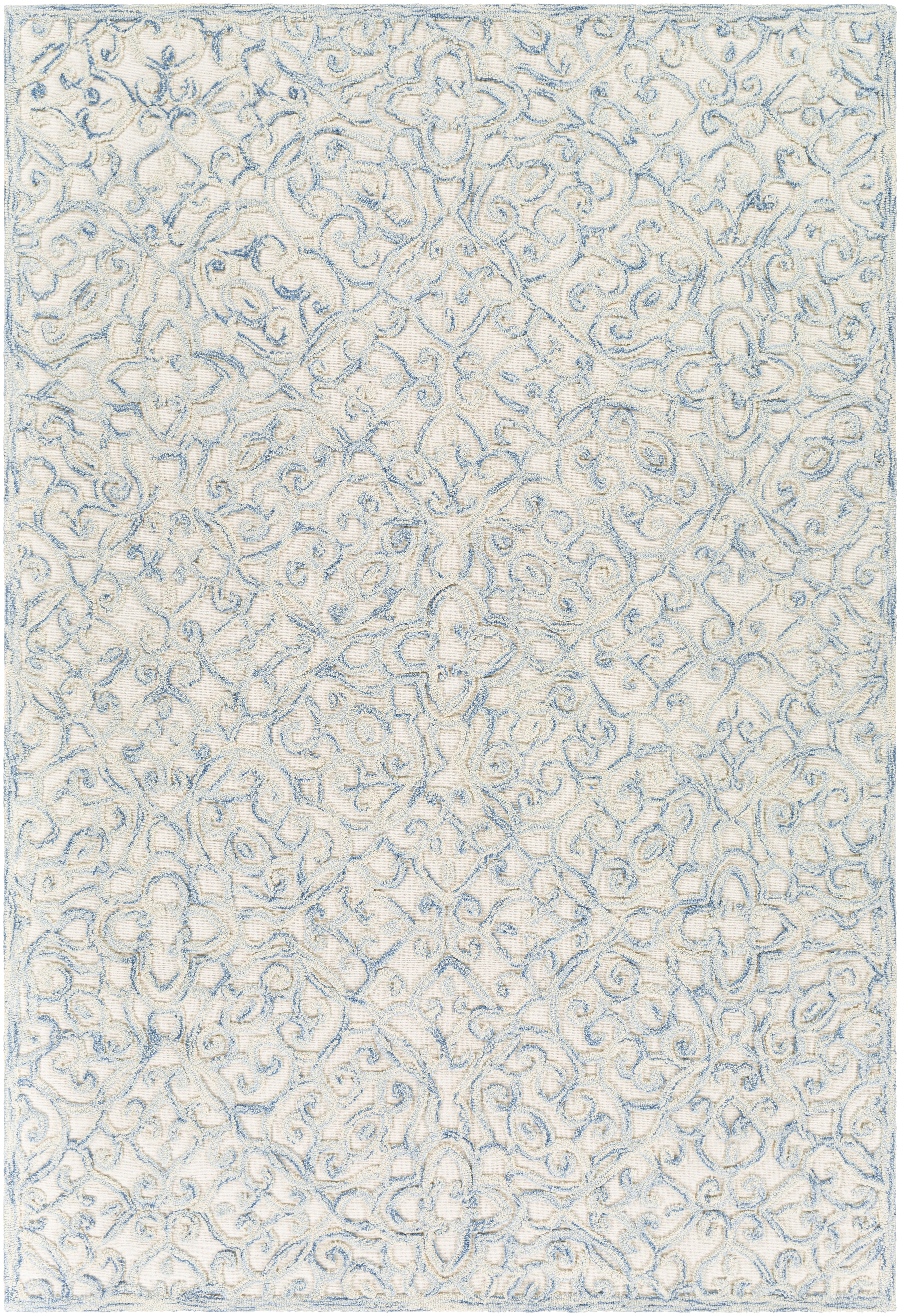 Elegance Blue Indoor 2'6" x 4' Handmade Rug - Image 0