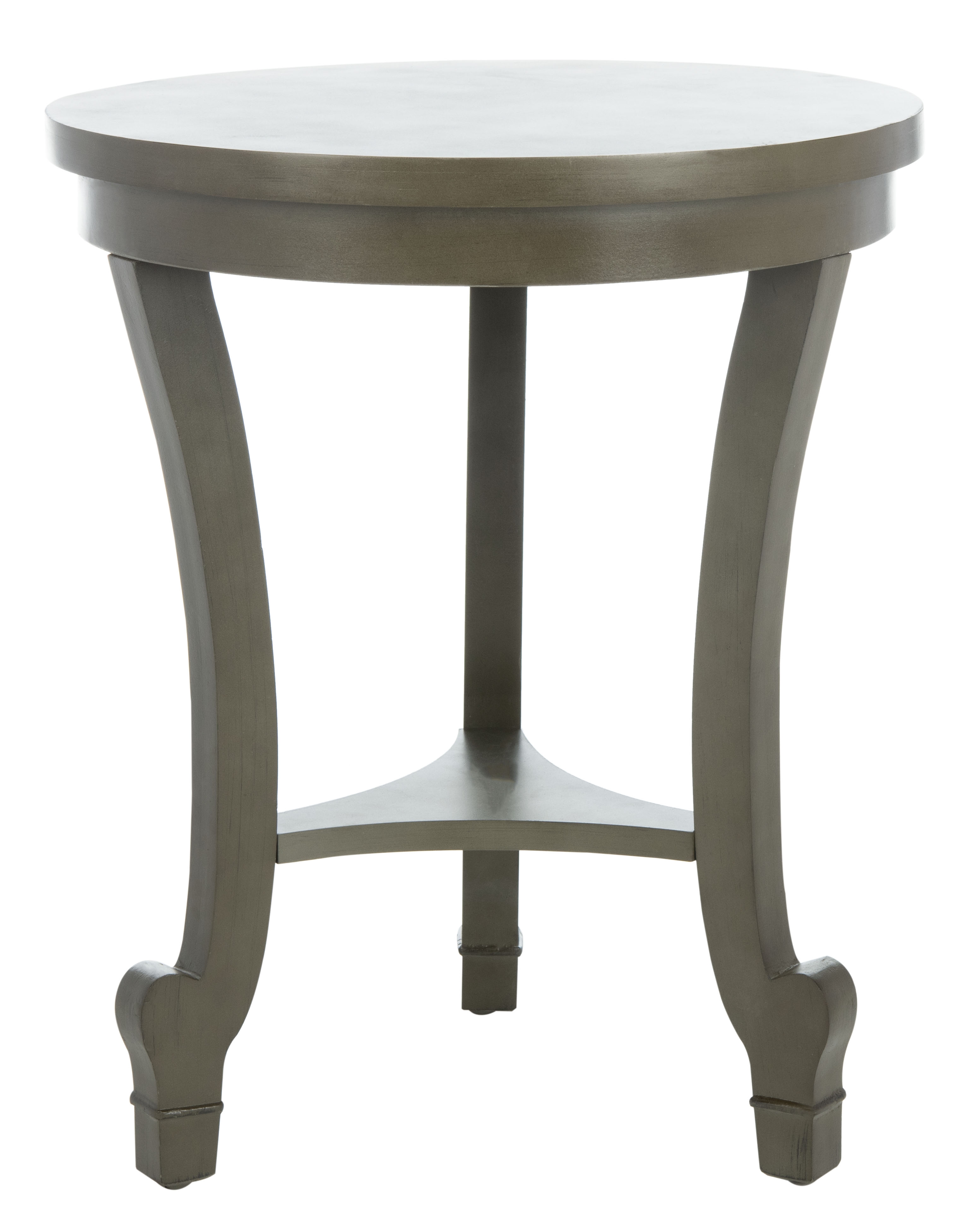 Monty Round Top End Table - Saddle Brown - Safavieh - Image 0