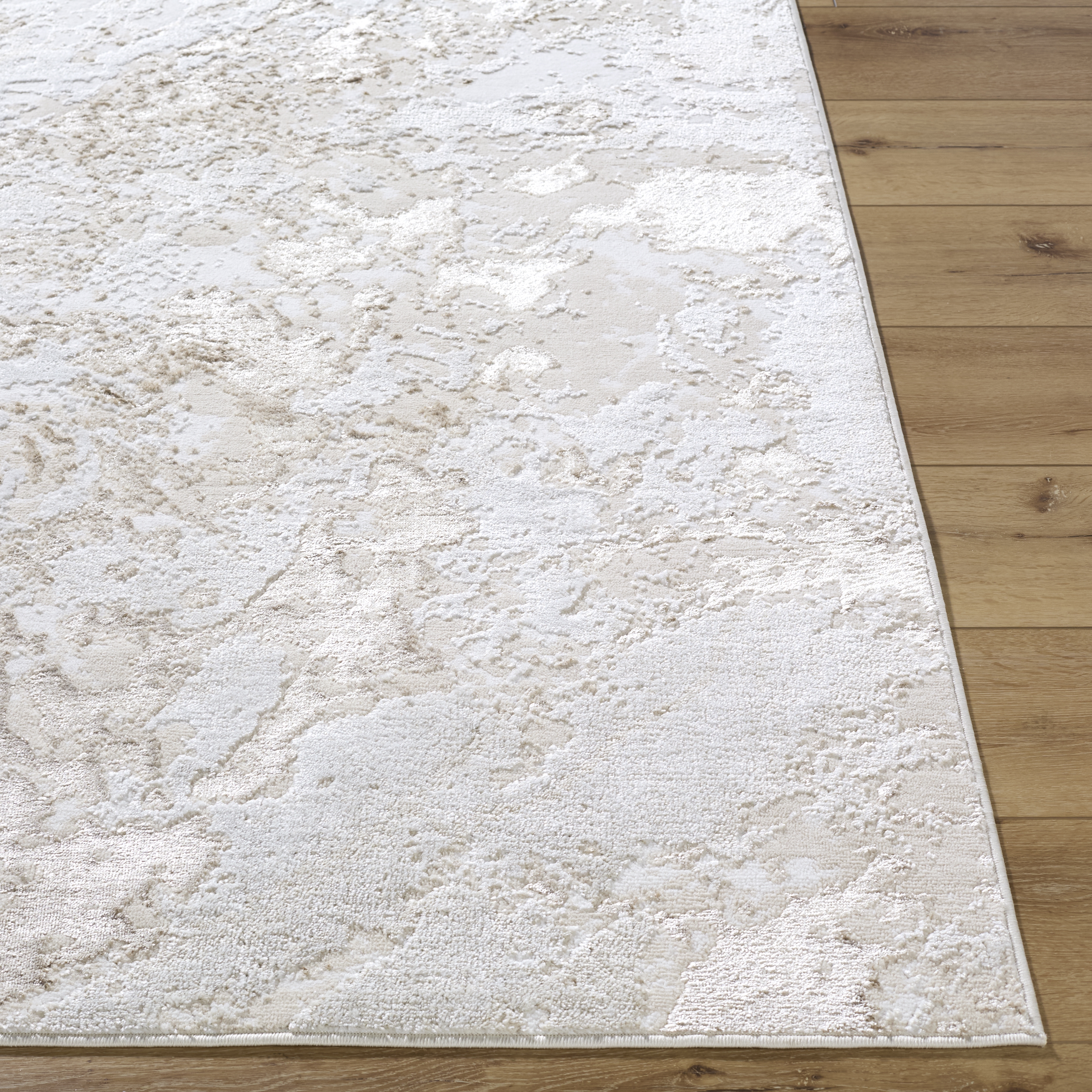 Livabliss Sunrise White Indoor 7'10" x 10' Machine Woven Rug - Image 1