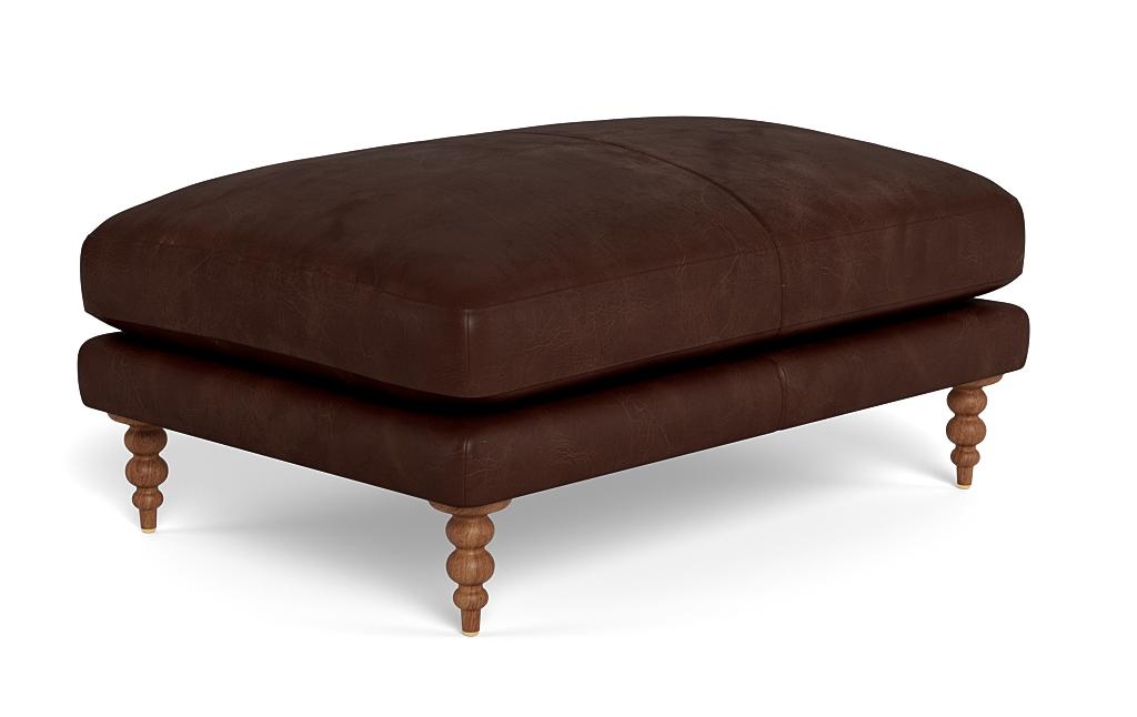 Maxwell Leather Ottoman by Apartment Therapy - Image 1