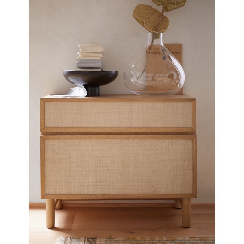 Emmer Large Natural Oak File Cabinet - Image 1