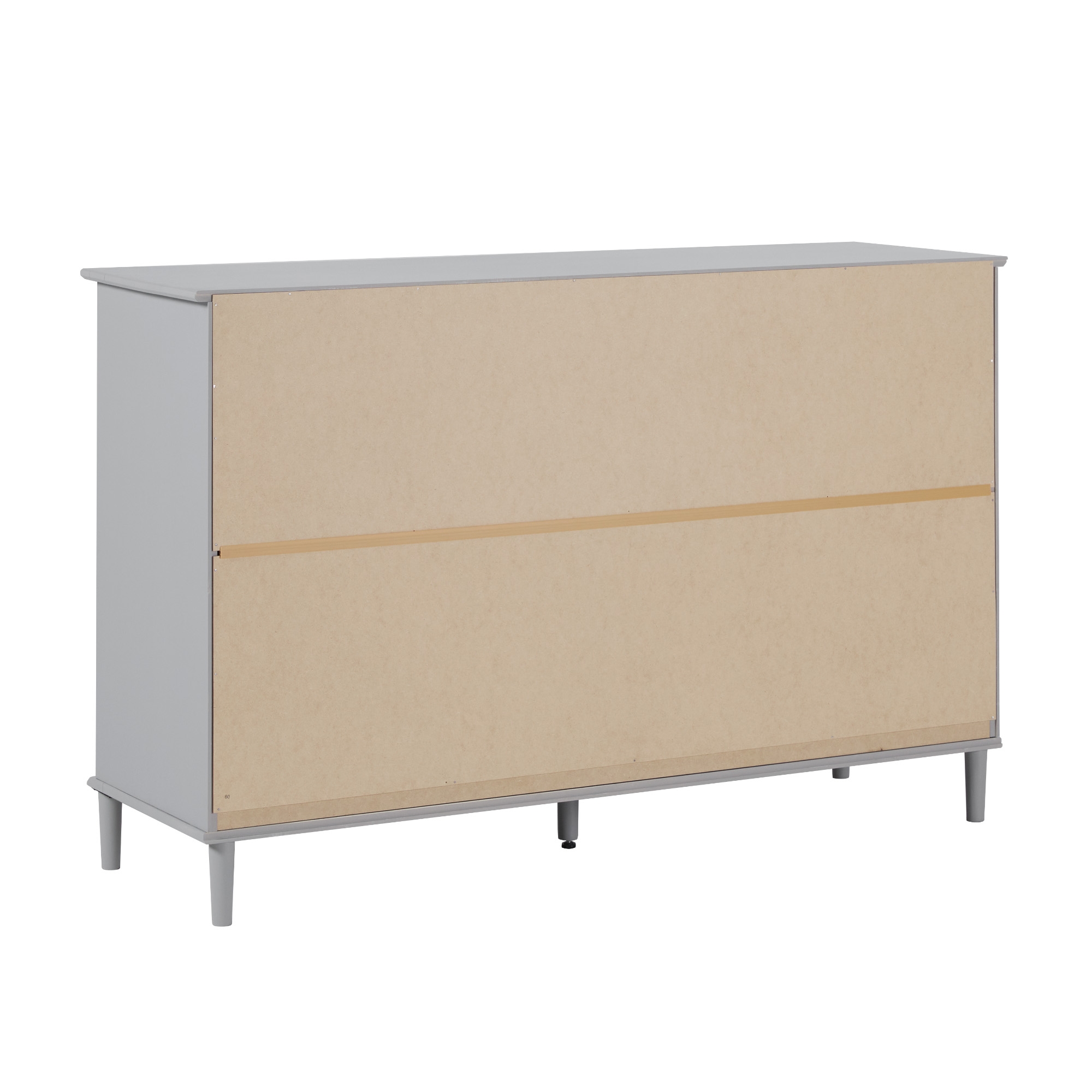 Classic 6-Drawer Solid Wood Dresser - Grey - Image 2