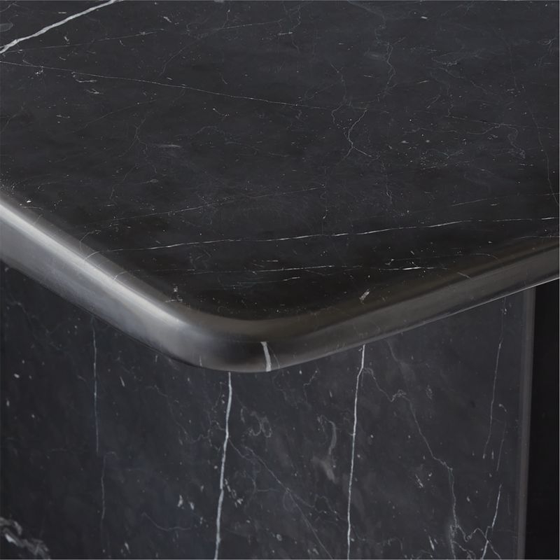 Kishi 75" Rectangular Black Marble Dining Table - Image 7