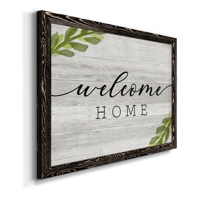 Welcome Home Picture Frame Print on Canvas - Image 0