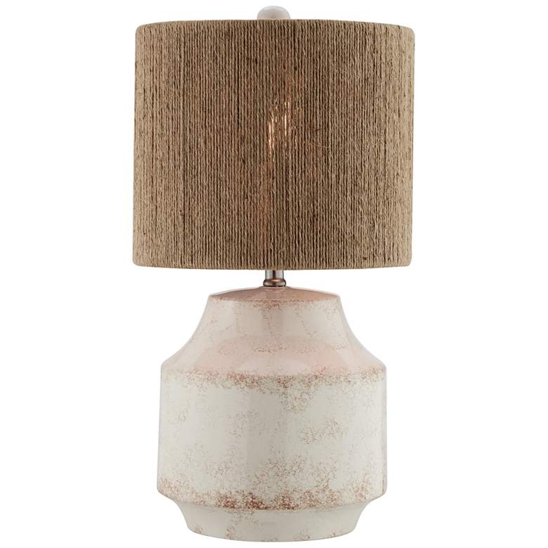 Lite Source Donnie Rusted White Ceramic Table Lamp - Image 0