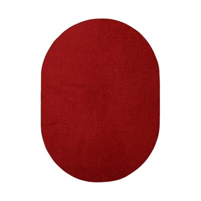 Furnish My Place Red Solid Color Rug Made In Usa - Image 0