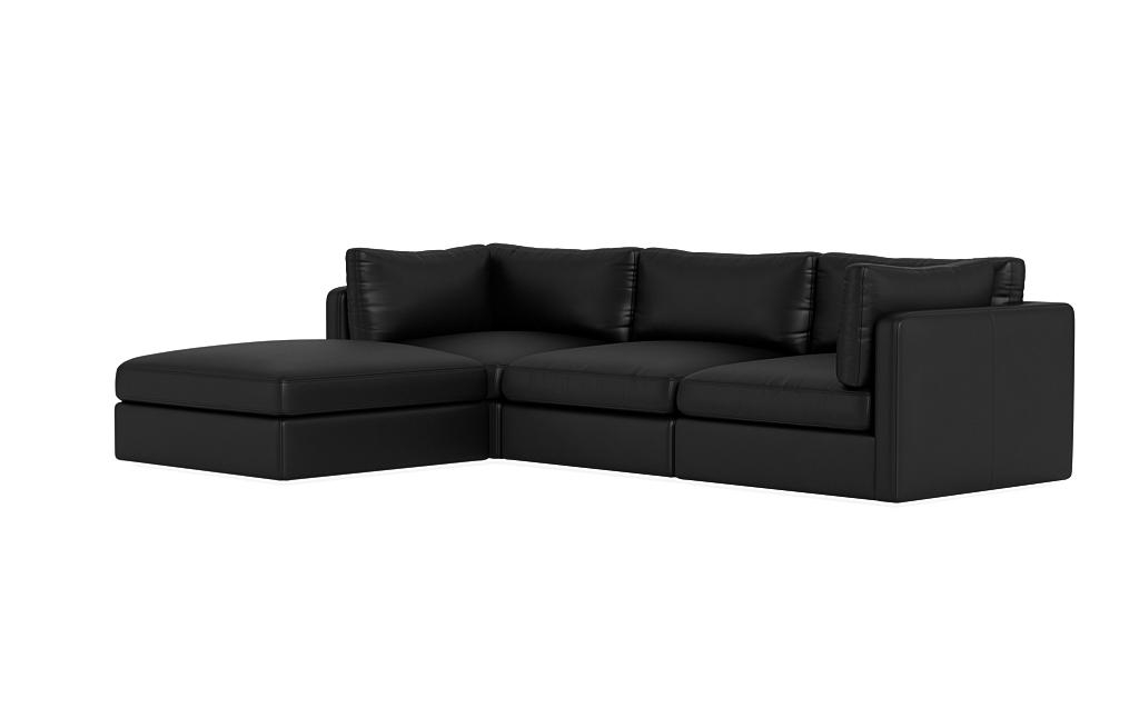 Tatum Leather Modular 3-Seat Chaise Sectional - Image 2