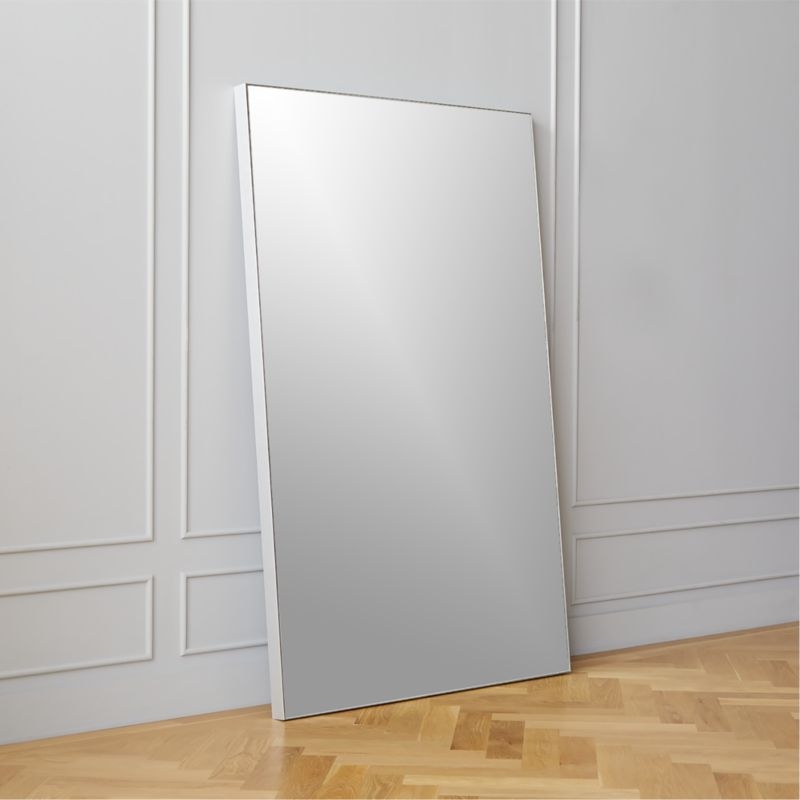 Infinity Modern Silver Full-Length Floor Mirror 48"x76" - Image 1