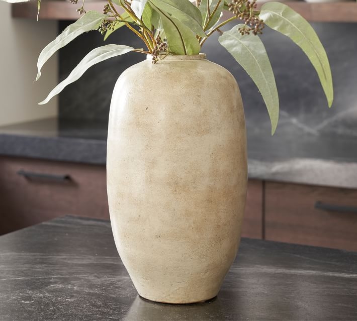 Artisan White Vase Collection, Tall Round, White - Image 3