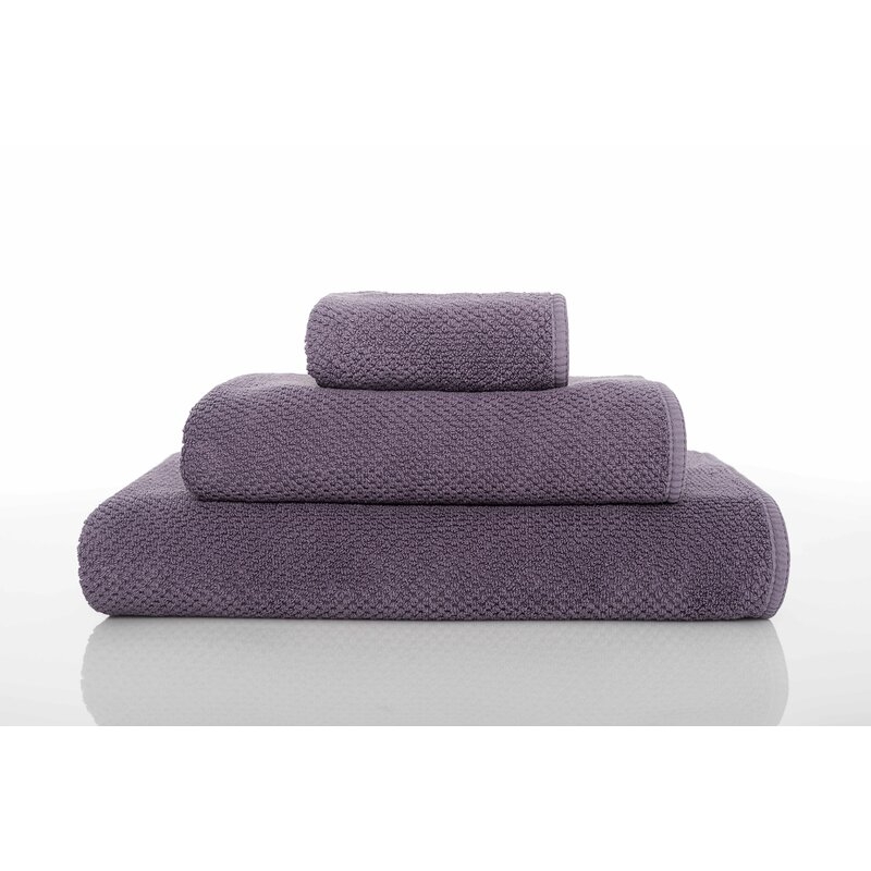 Graccioza Bee 100% Cotton Fingertip Towel (Set of 2) Color: Lavender - Image 0