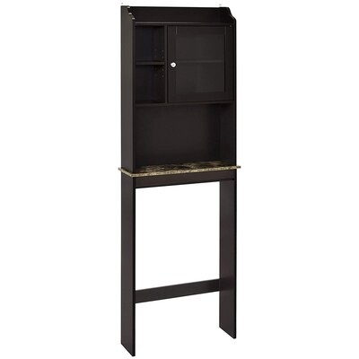 Modern Over The Toilet Space Saver Organization Wood Storage Cabinet For Home, Bathroom - Espresso - Image 0