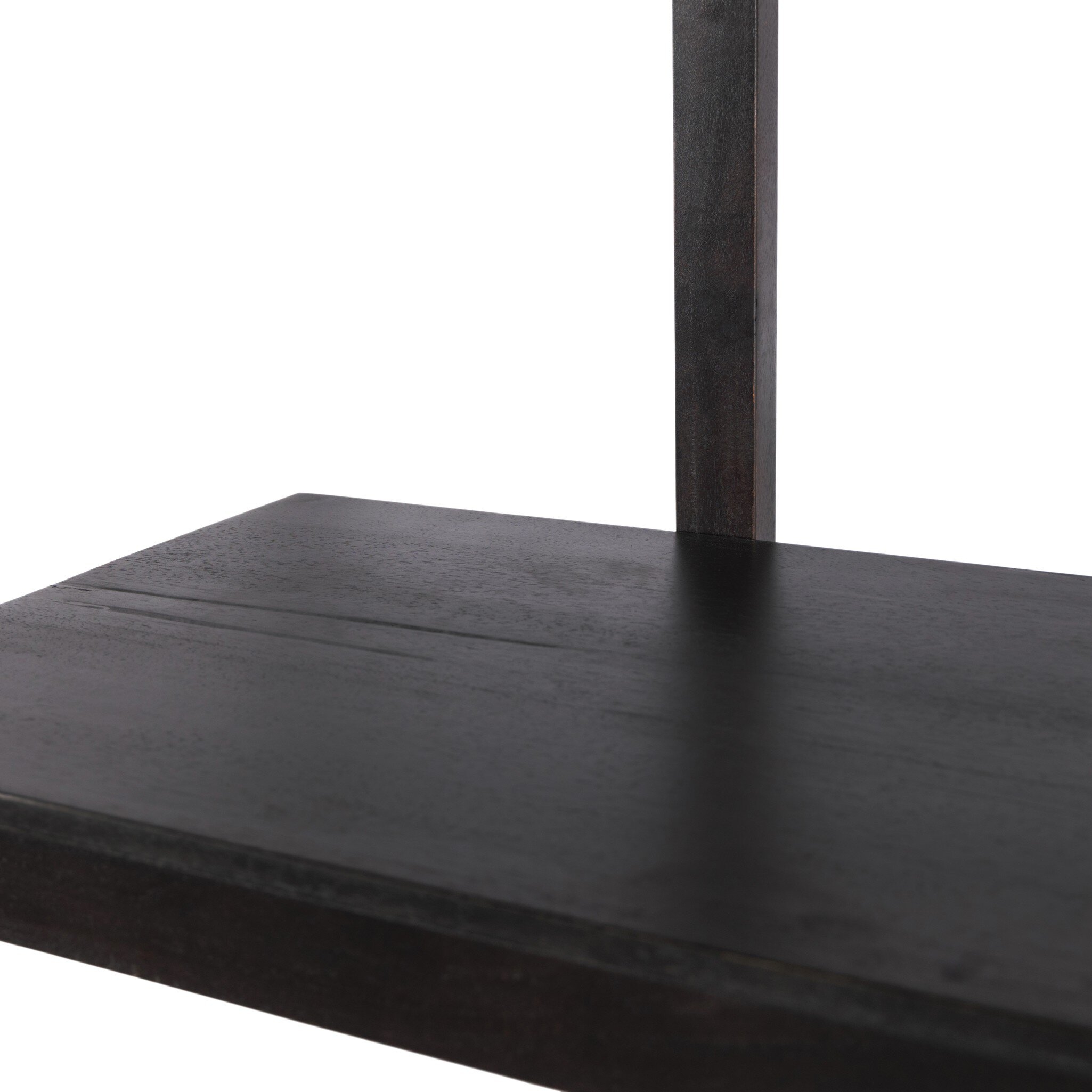 Reza Wide Bookcase - Worn Black Acacia - Image 11